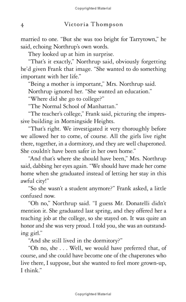 Murder in Morningside Heights Victoria Thompson
